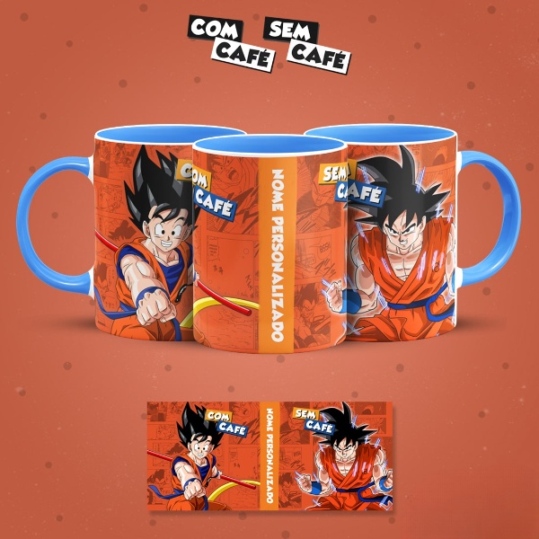 ARTE PARA CANECA PNG GRÁTIS: Dragon Ball Z