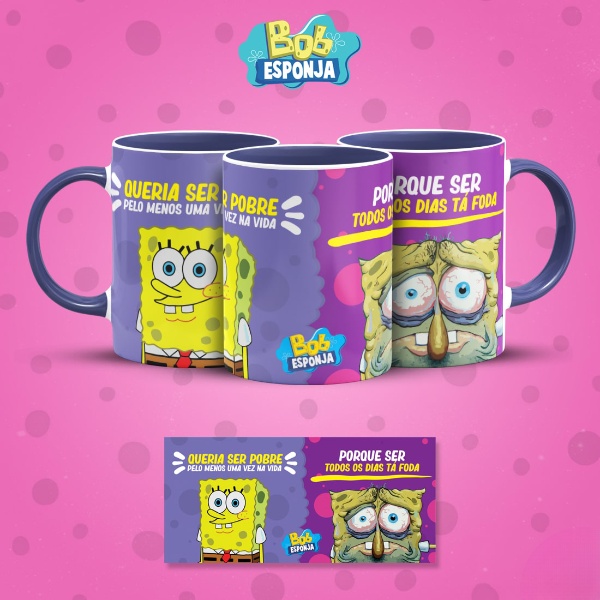 Caneca Bob Esponja - Todos Os Dias Me Ligam