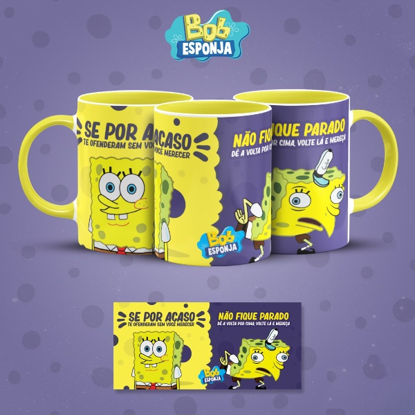 Caneca Bob Esponja - Todos Os Dias Me Ligam