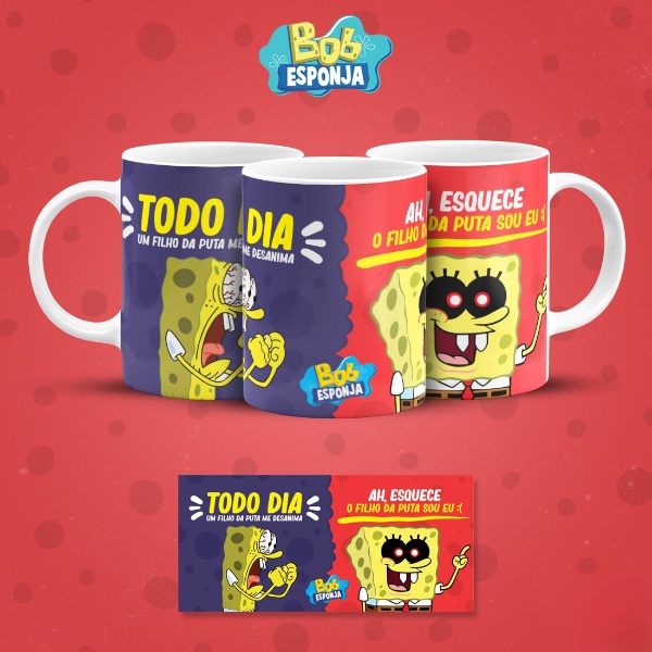 Caneca Bob Esponja - Todos Os Dias Me Ligam